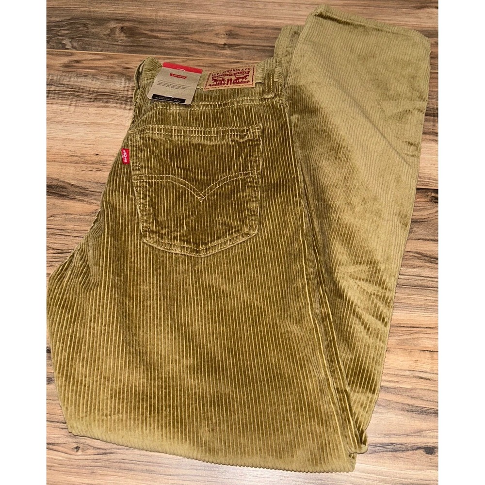 Levi's Womens Brown Corduroy Jeans Pants Mid Rise, sz 28x30, NWT